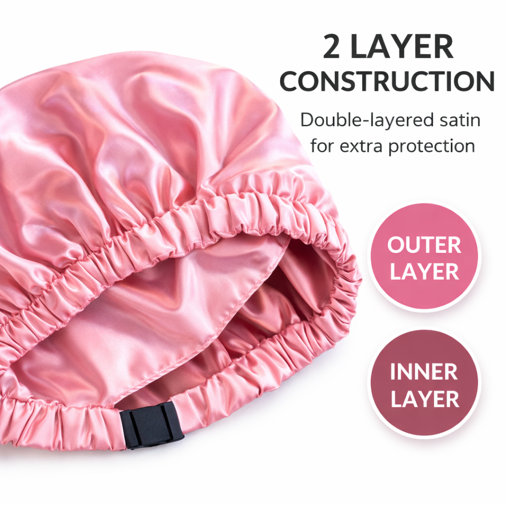 Premium Satin Bonnet - Pink