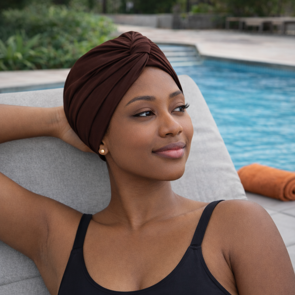 Swim Turban – Chocolate
