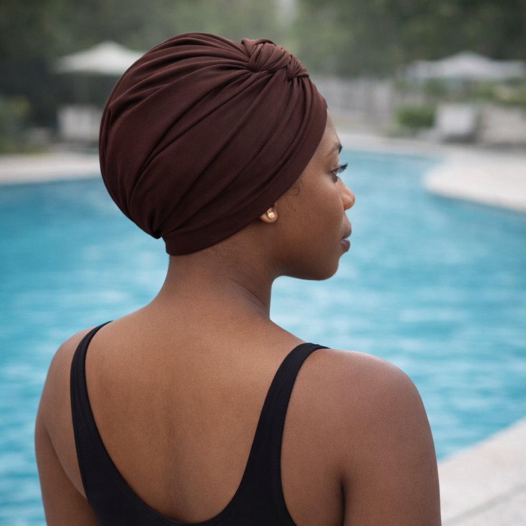Swim Turban – Chocolate