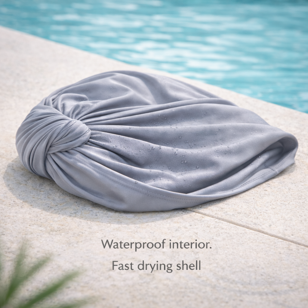 Swim Turban – Silver