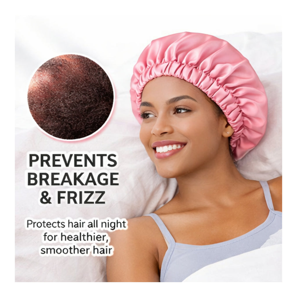 Premium Satin Bonnet - Pink