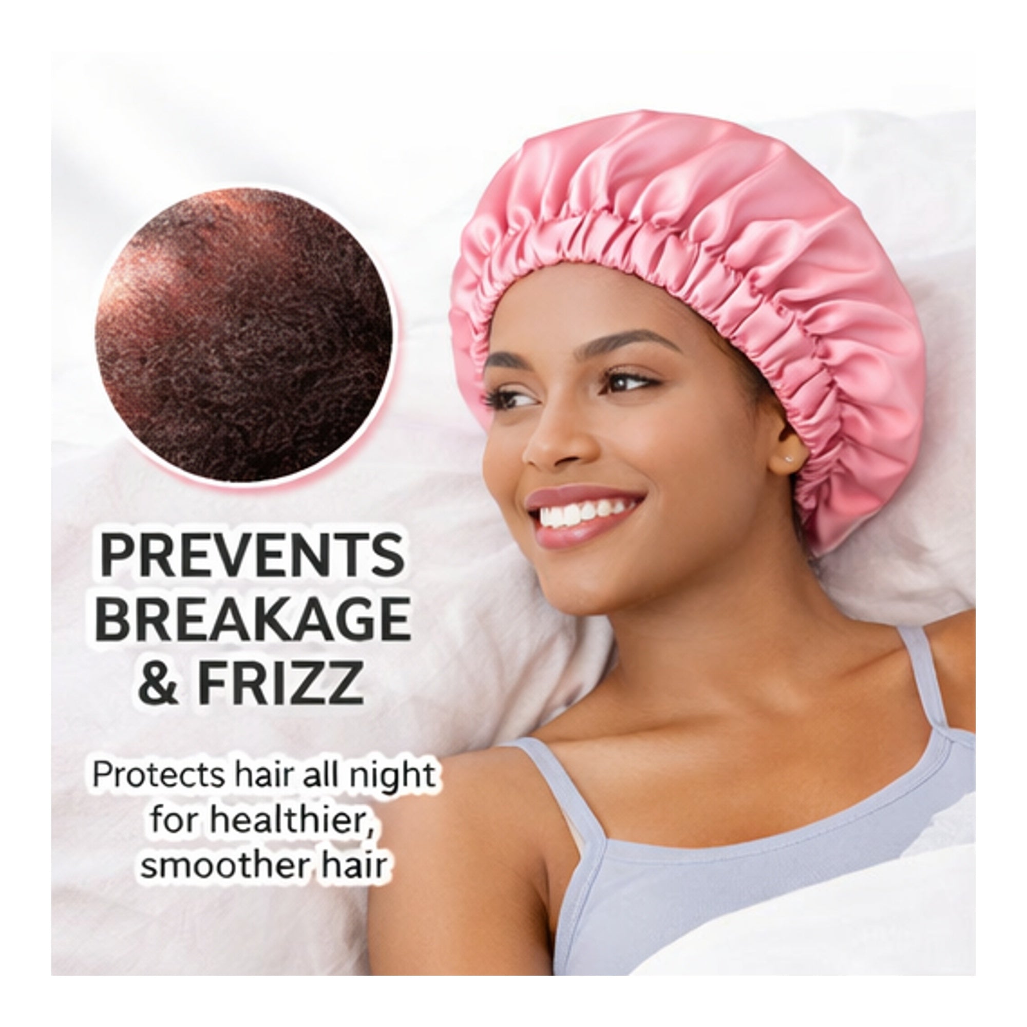 Premium Satin Bonnet - Pink